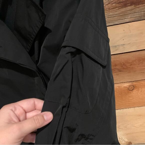 KaufmanFranco Wrap Button Lightweight Jacket Black Size 10/46 Minimal Luxury - Picture 4 of 14